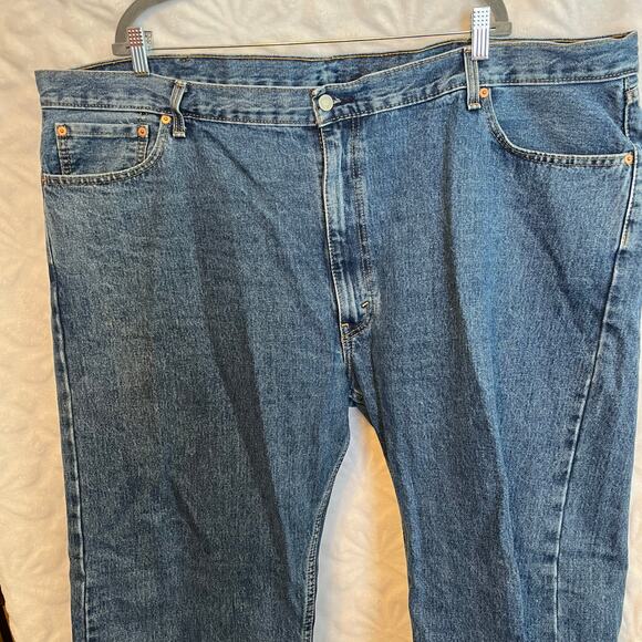 Levi’s 505 jeans size 50X34 men’s straight leg preowned fair belt loop repaired - Picture 1 of 6
